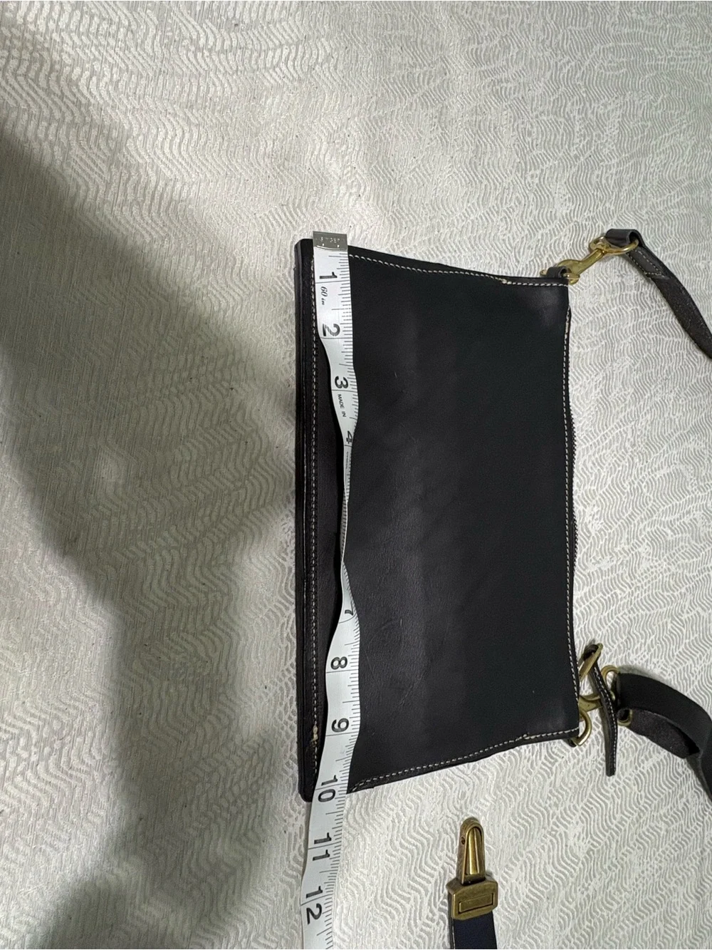 Happy Hollow Farm Made in Tennessee Black Leather Crossbody Bag